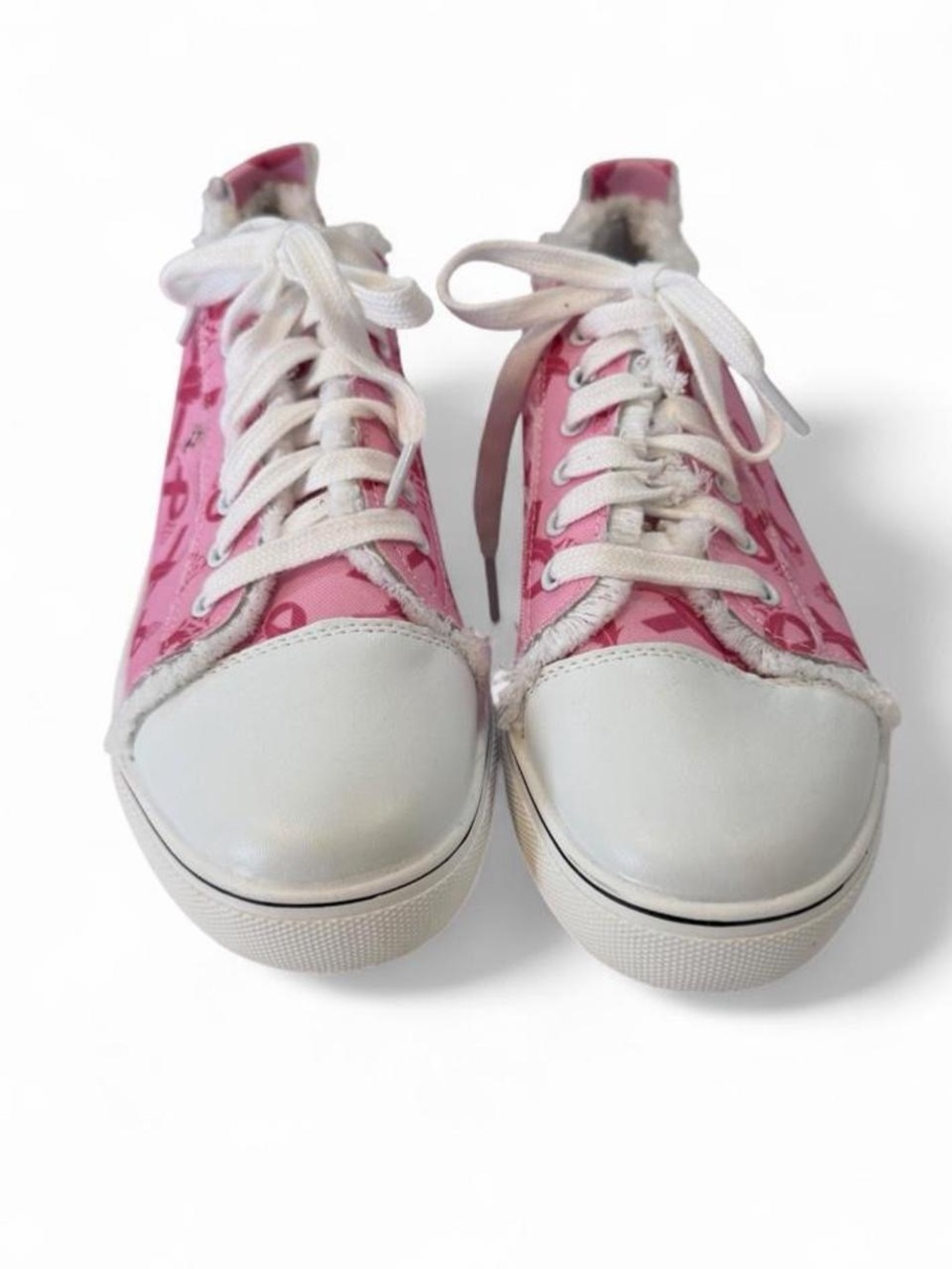 New breast cancer awareness Pink Ribbon Low-Top Women's Sneakers - Picture 2 of 7